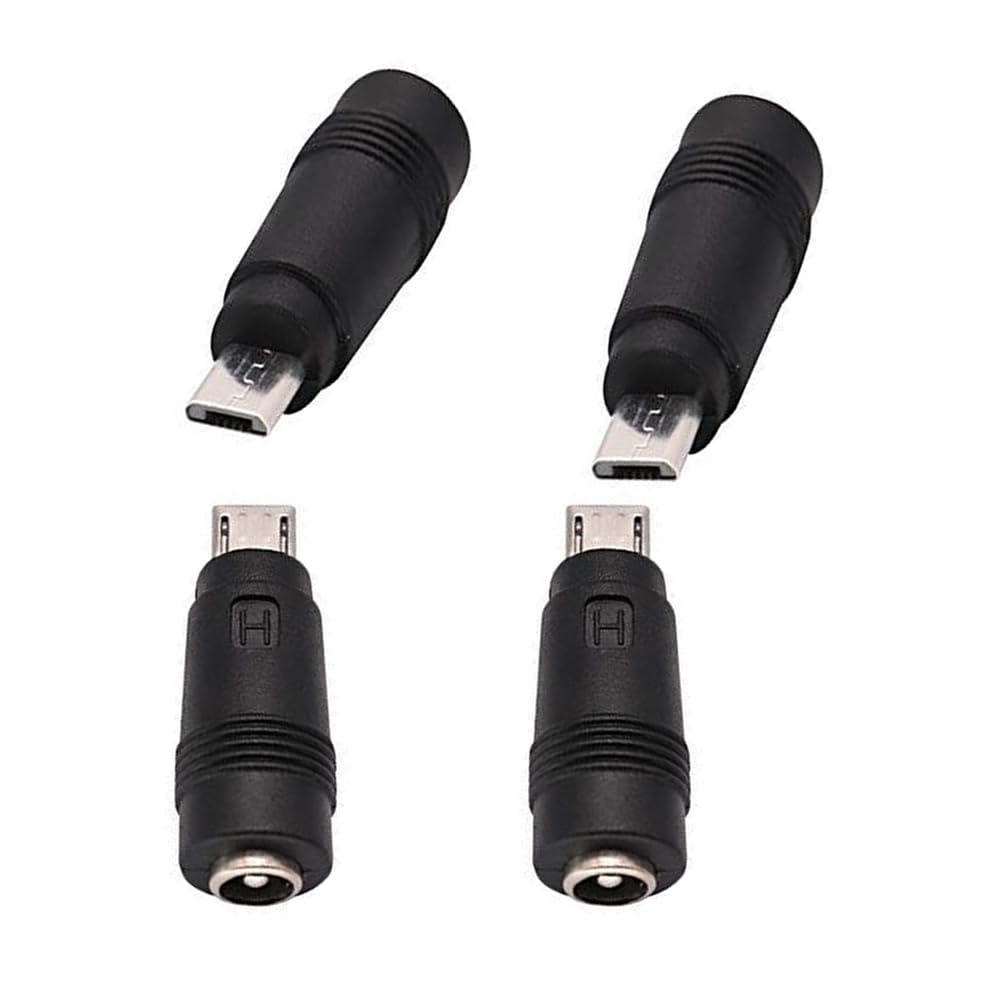 DC5.5mm * 2.1mm Female to USB Micro Male Power Adapter for Mobile Phones, Headphones, Speaker, Mice, Keyboards, Monitoring, Desk Lamp, Tablets, Raspberry Pi, LattePanda Devices