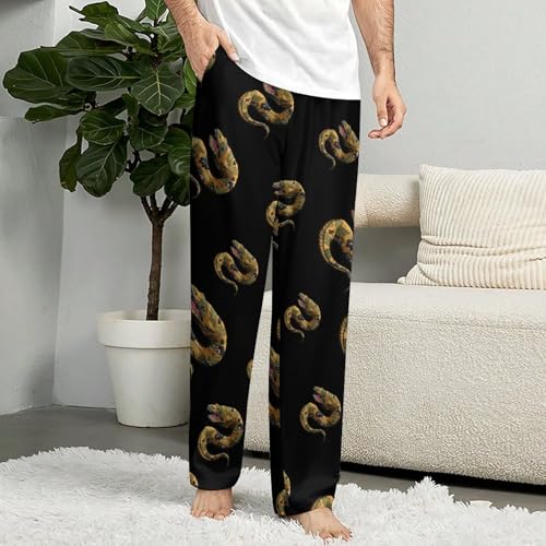 Moray Eel Camouflage Pajama Pants with Pockets Print Loungewear Bottoms Soft Sleep Pants for Men Women4