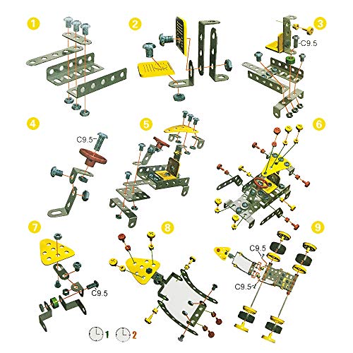 image for KAIM STEM Racing Car Metal Model Building Kit, Building Toy Kit for Bo