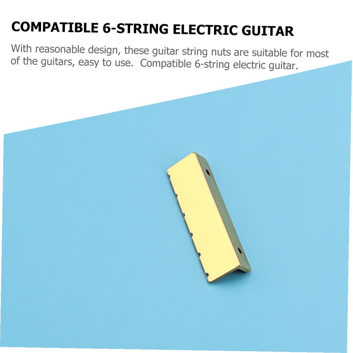 TOYANDONA 4sets Guitar Nut Metallo Shape Per Chitarra Elettrica Sostituzione Pre-slot Supporto Per Corde Migliora Suono e La Sustentazione Per Musicisti