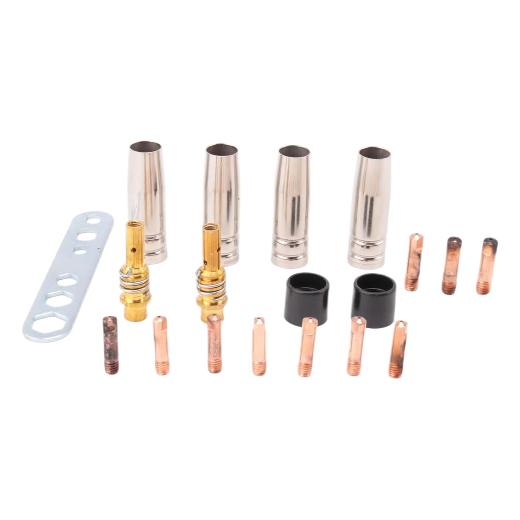 Littimoon 19Pcs Nozzle Contact Tips Holder for Mig Welder Torch Contact Semi-Automatic Welding Tool for 15AK Welding Torch