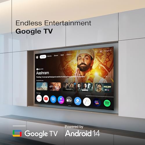 Image of SANSUI 109 cm (43) Full HD QLED Smart Google TV with HDR10, Dolby Audio, Bezel-Less Design, Built-in Chromecast & FloLED Panel JSW43FHG5Q (Black)