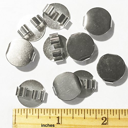 SeedBeadExplosion Blank Bolo Tie Round Slides Pack of 10 Silvertone 16mm - Thumbnail 2