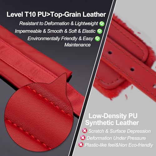 Image of Sex Bondage BDSM Kit Restraints - UTIMI 4PCS Sets with Adjustable Handcuffs Ankle Cuff Fetish Adult SM Games Sex Toys for Couple Beginner, Red