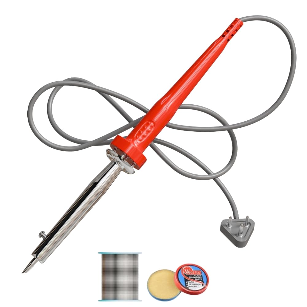 60Watt Soldering Iron Kit for Precision Electronics Work | Soldering Machine for Home, Industrial & Electronics Workshop Reparing with Fast Heating & Heat Resistant Handle (Pack of 3)-image-46