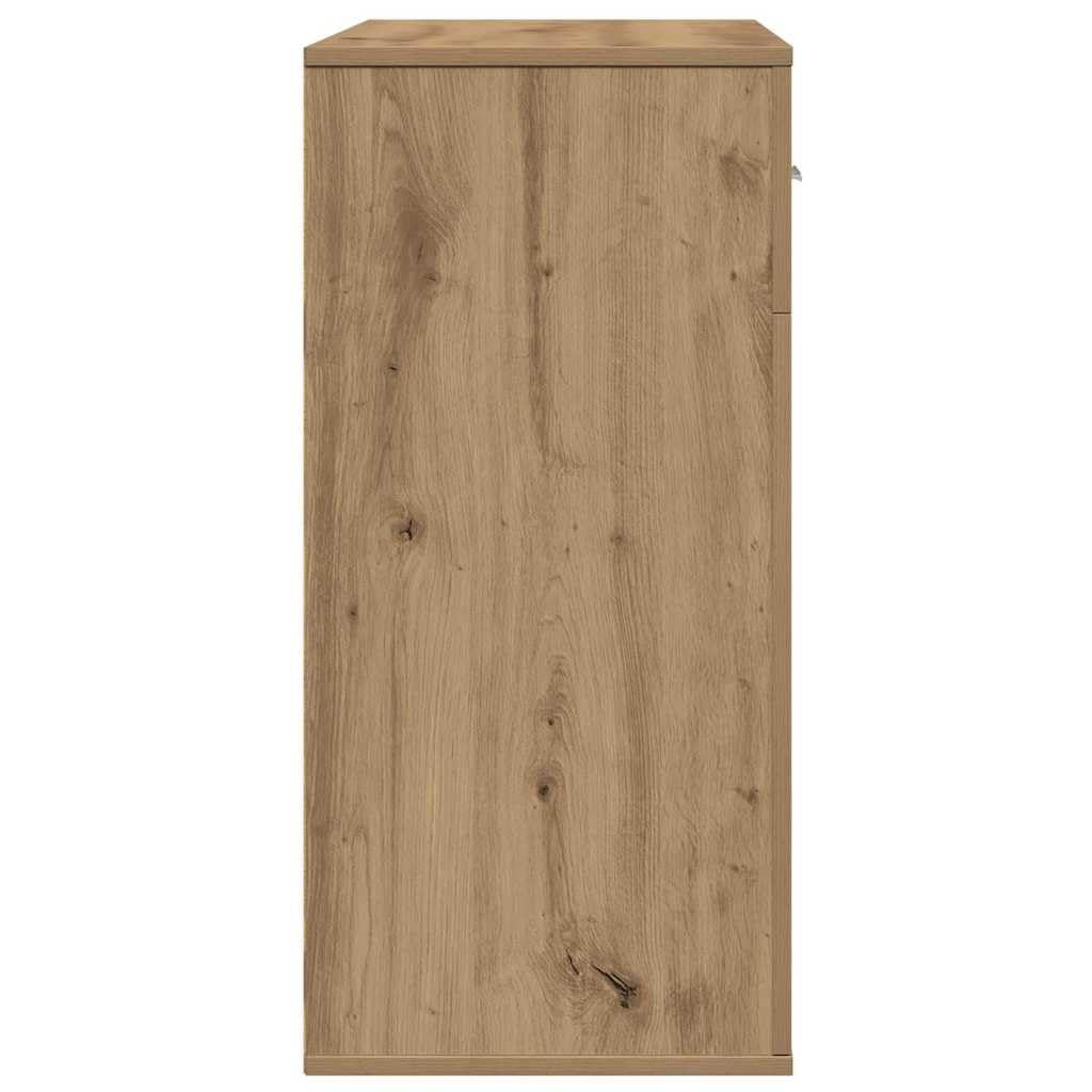 Credenza Rovere artigianale 78 x 38 x 80 cm con cassetti ripiani e porte in legno ingegnerizzato ideale per soggiorno sala pranzo ingresso decorativa