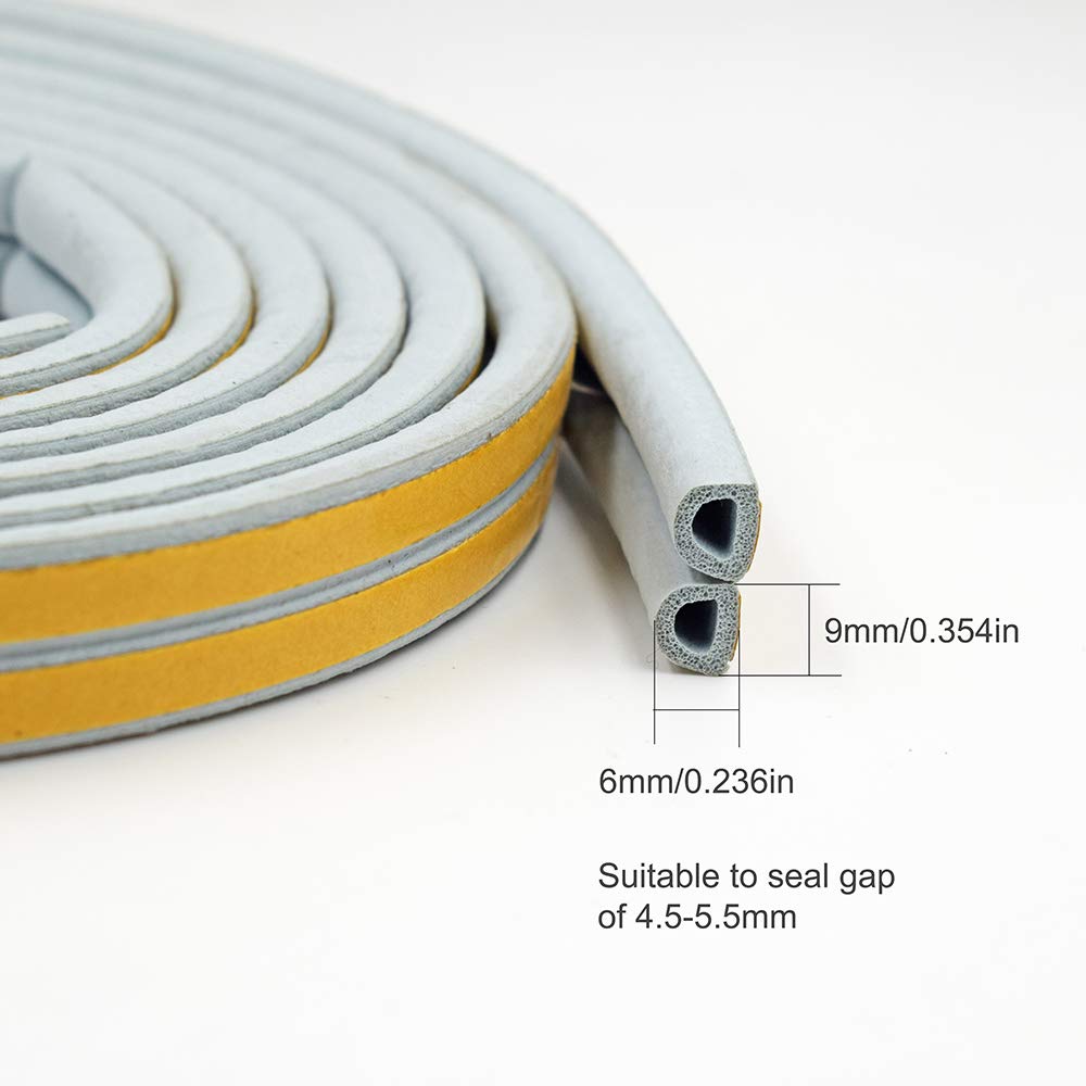 Buy KX 20 FT Self Adhesive Weather Stripping, D Shape EPDM Seal Strip