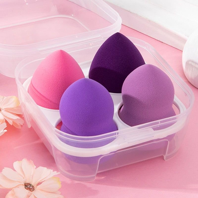 Makeup Sponge Set, Pack of 4, for Seamless Foundation Blending-image-12