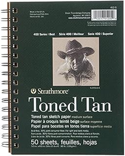 Strathmore Toned Sketch Spiral Paper Pad, Multi-Colour,14 cm X 21.6 cm