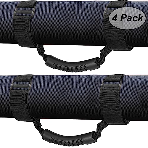 moveland 4 x Grab Handle Compatible with Roll Bar Grab Handles Jeep Wrangler YJ TJ JK JL Sports Sahara Freedom Rubicon X & Unlimited 1955-2023 (Black)