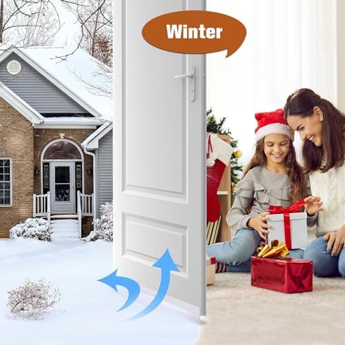 Image of Silicone Self-Adhesive Door and Window Shield Tape - Bottom Sealing Strip for Home Weather Stripping, Air Gap, Sound and Dust Proof (Transparent)