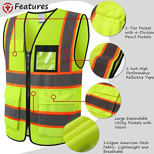 Image of Reflective Safety Vest for Men Women Construction Vest Meet ANSI /ISEA Standard