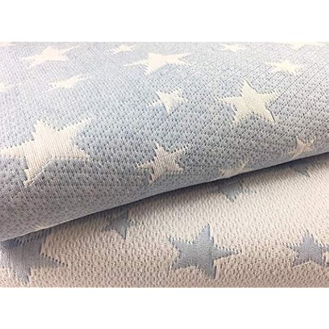 NORA HOME Colcha Verano de Piqué Cama 90 Azul Cielo Reversible - Estrellitas Cover