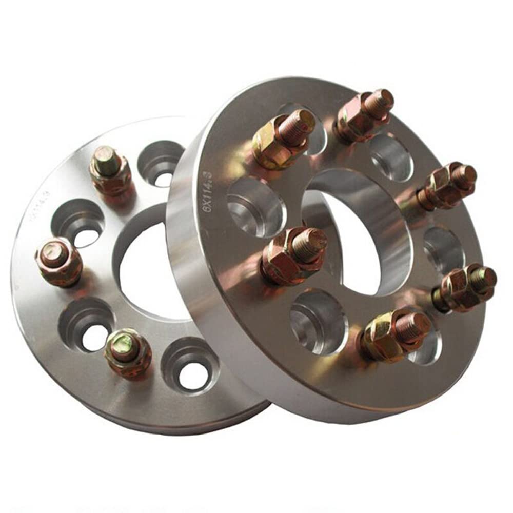 Joints Moyeu Roue Élargis Adaptateur D'entretoise De Roue De Voiture 4 Pièces 6 Pattes PCD 6x114.3 Alésage Central 66.1mm Filetage M12x1.25 Épaisseur 30mm Moyeu Centré