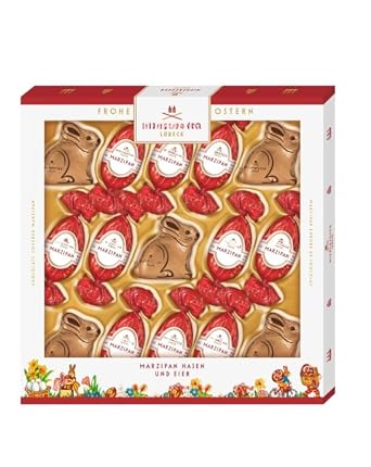 German Marzipan Eggs and Bunnies Easter 147g / 6.5 oz Red Eggs and Bunny 6.5oz