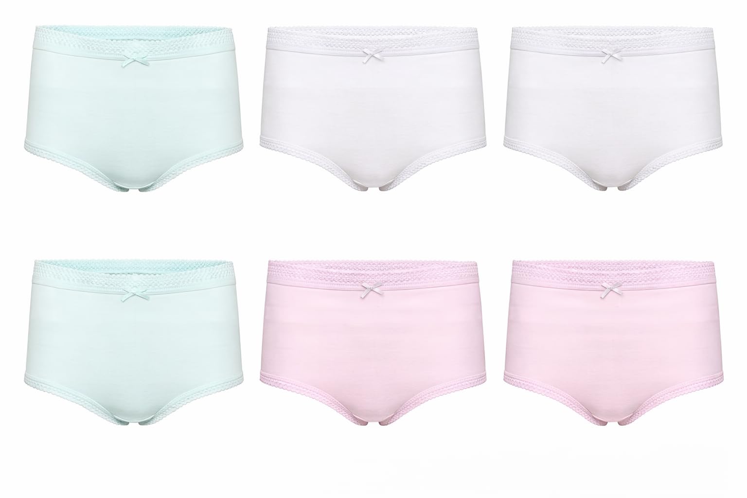 VEARZ Womens Maxi Briefs Multipack Cotton Rich Underwear - Ladies Mid Rise Panties Soft Stretch Full Coverage Comfort Fit Hipster Knickers (24-26 (XXOS 48"- 50" Hip), Pastel (03 Pack))