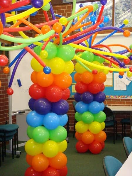 Miniatura 3 de Ponamfo Globos arcoíris  Colores surtidos, 102 piezas, globos de 18 + 12 + 10 + 5 pulgadas, kit de arco para cumpleaños, revelación de género, baby
