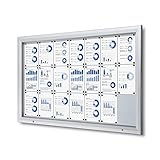 Schaukasten 21x A4, ESG Sicherheitsglas B1 Alu Infokasten wetterfest aussen 21xA4