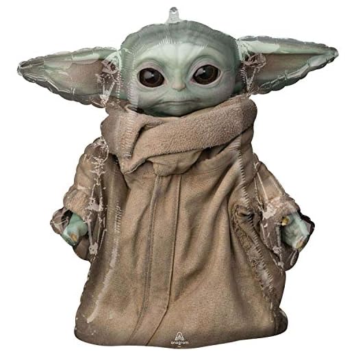 Amscan 4222601 Super Shape - Globo de aluminio para helio y aire, diseño de mandalorian The Child, tamaño 58 x 66 cm