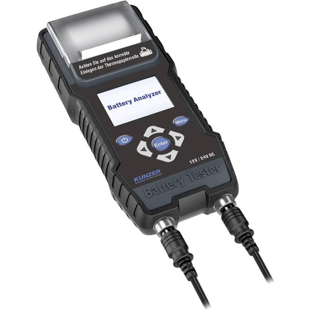 KUNZER BA1224 Comprobador de batería de coche con abrazaderas