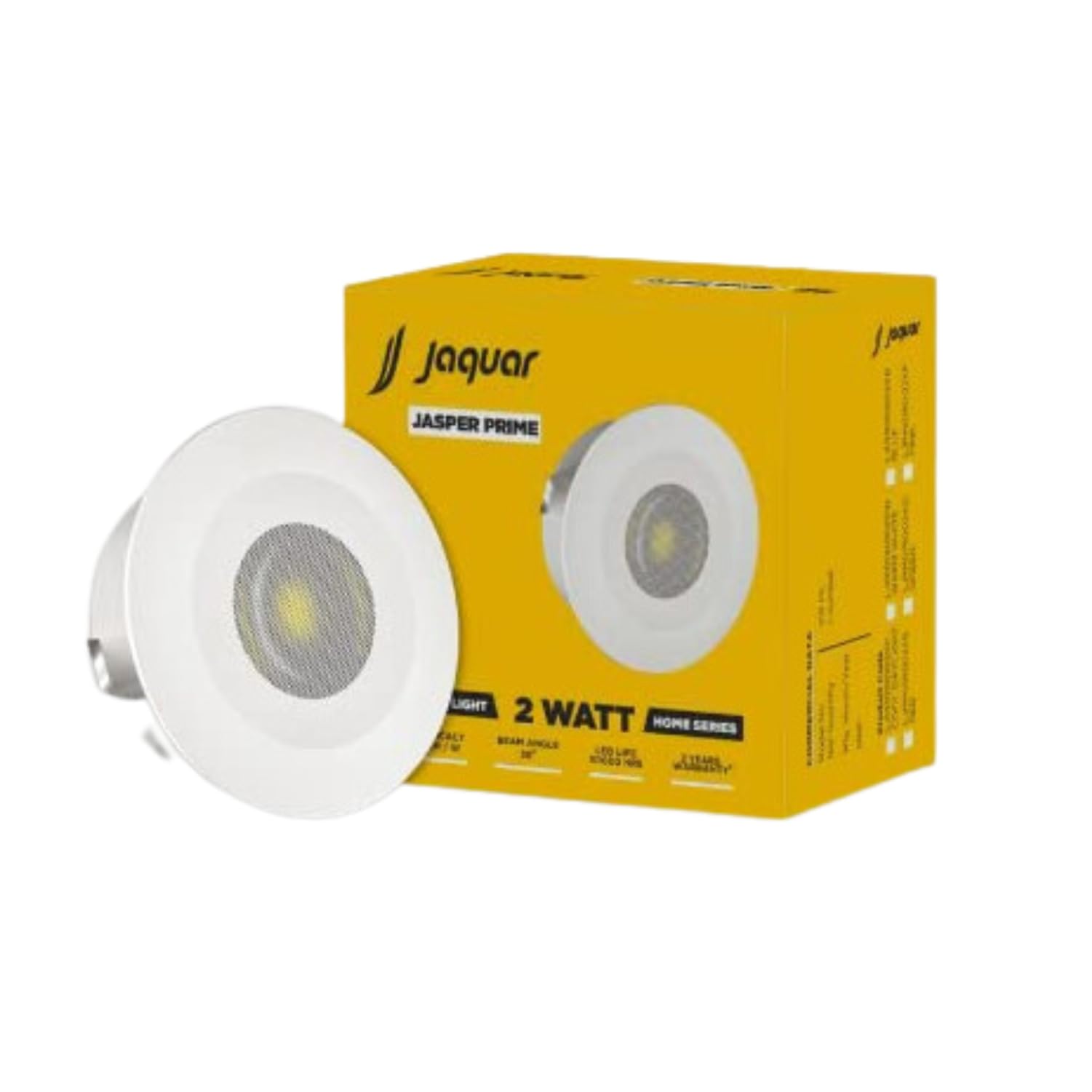 Jaquar Jasper Prime 2W LED Light Spotlight | SPOT Light for Home Ceiling | Cool White SPOT Light (Pack of 1)