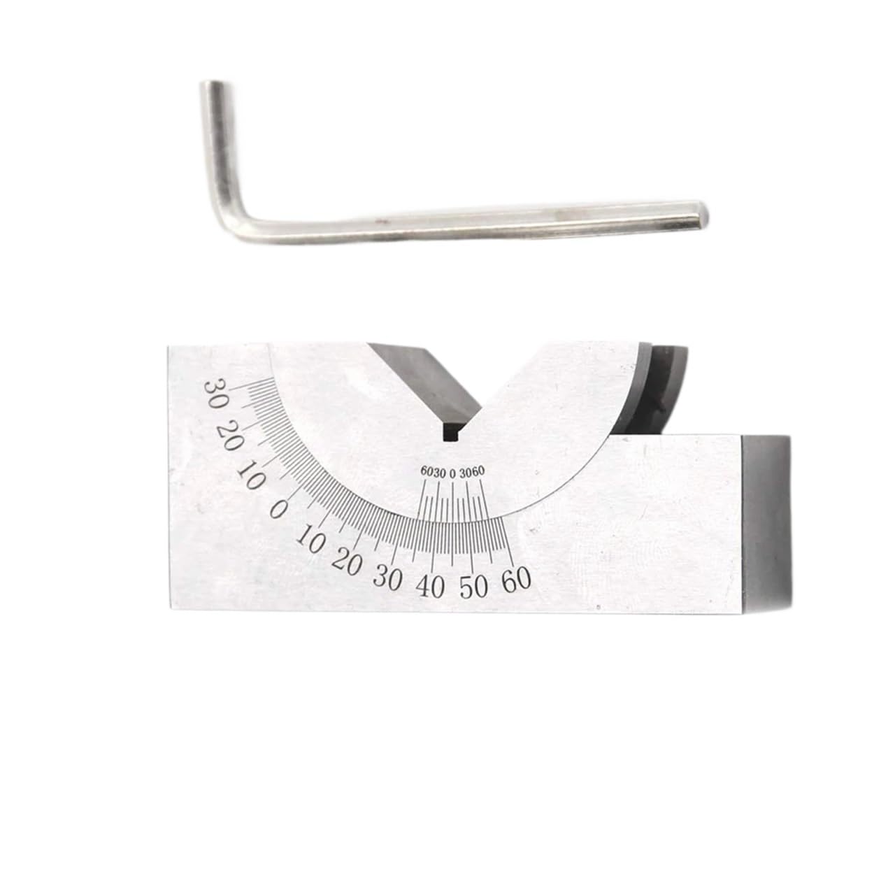 Mthckxjbsuz 30 Gauge Block, Precision Gauge Adjustable Angle V Block Milling Setup 0 To 60 Degree Angle Plate Angle Block Gauge(30)