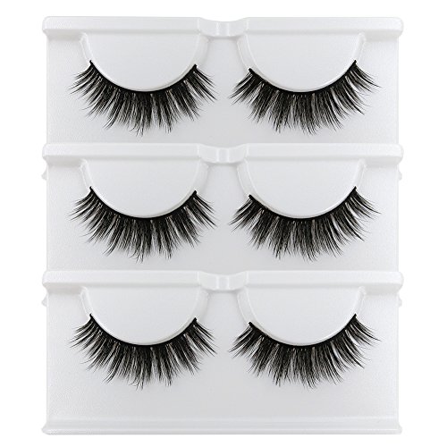 BEPHOLAN False Lashes 3 Pairs|3D Mink Eyelashes|Soft Fake Eyelashes|Natural Look|Reusable|Handmade Fake Eyelashes|xmz022