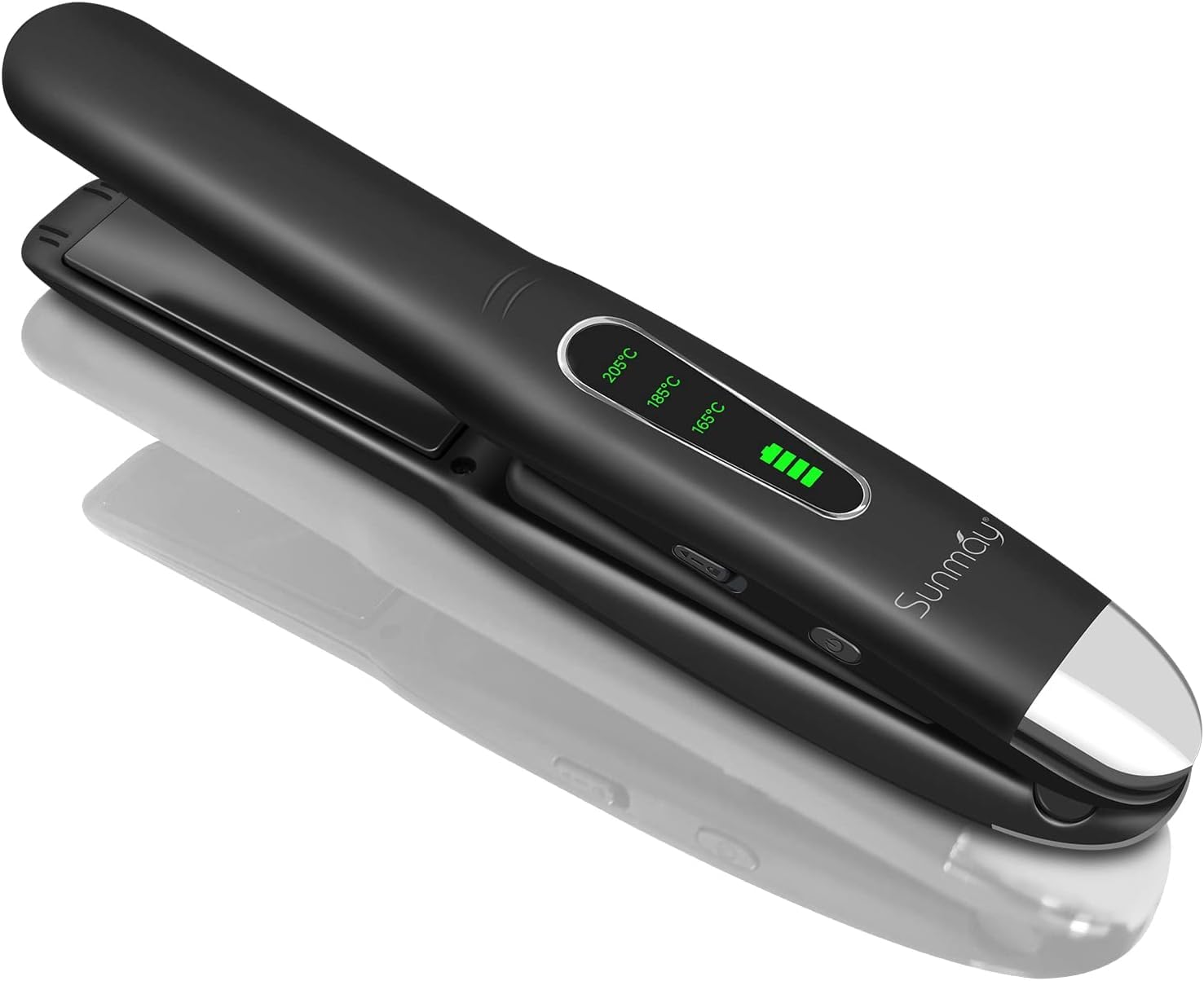 Sunmay Voga Cordless Hair Straightener and Curler 2 in 1, Cordless Travel Flat Iron for Touching Up Short Thin Fine Hair On The Go, Mini Portable Straightener with 4800mAh Battery, Quick Heat Up