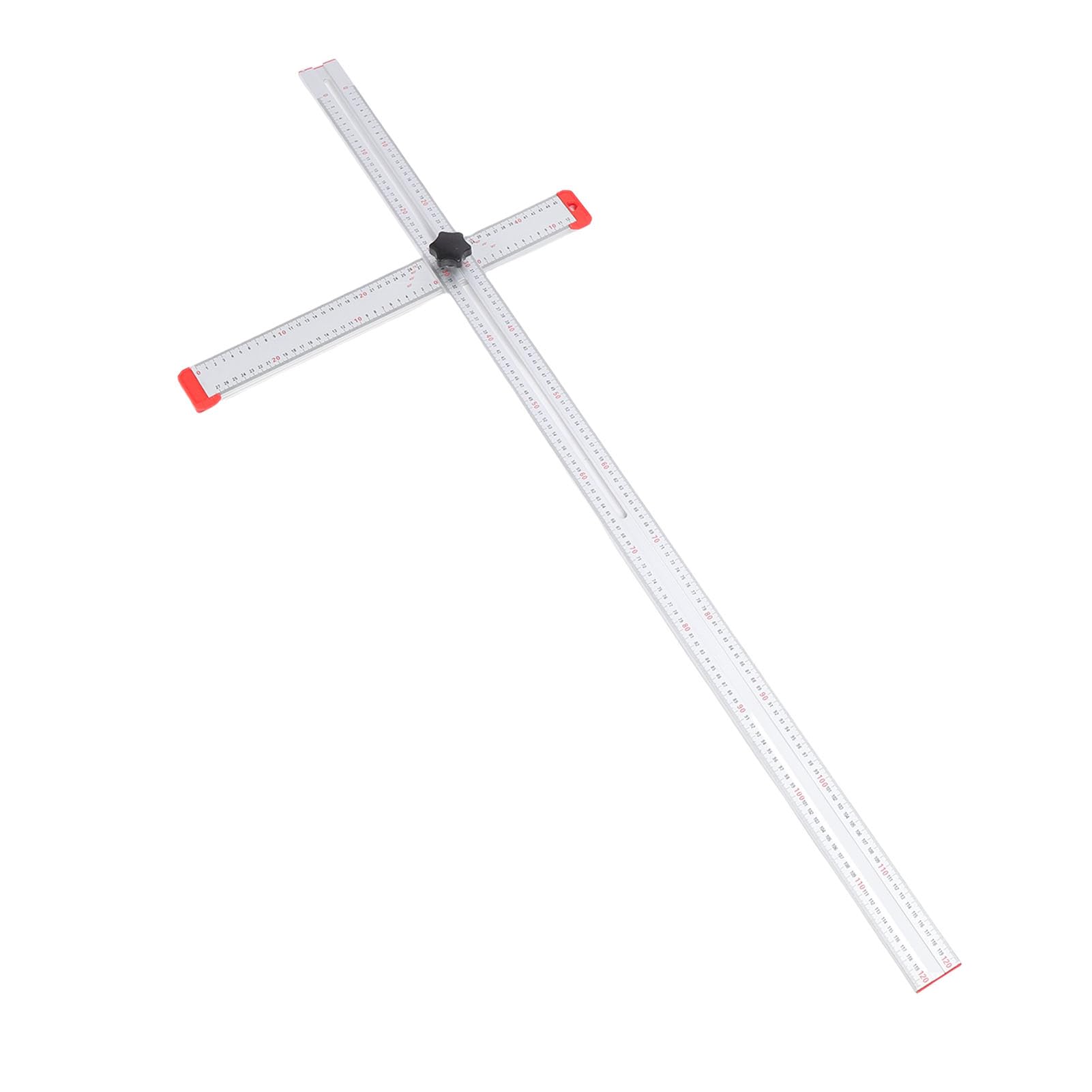 FTVOGUE Squadra a T Regolabile per Cartongesso, Squadra a T Scorrevole in Lega di Alluminio con Scala Doppia Direzionale, Righello per di Marcatura da 120 Cm per Misurazione e Layout di Carpenteria e
