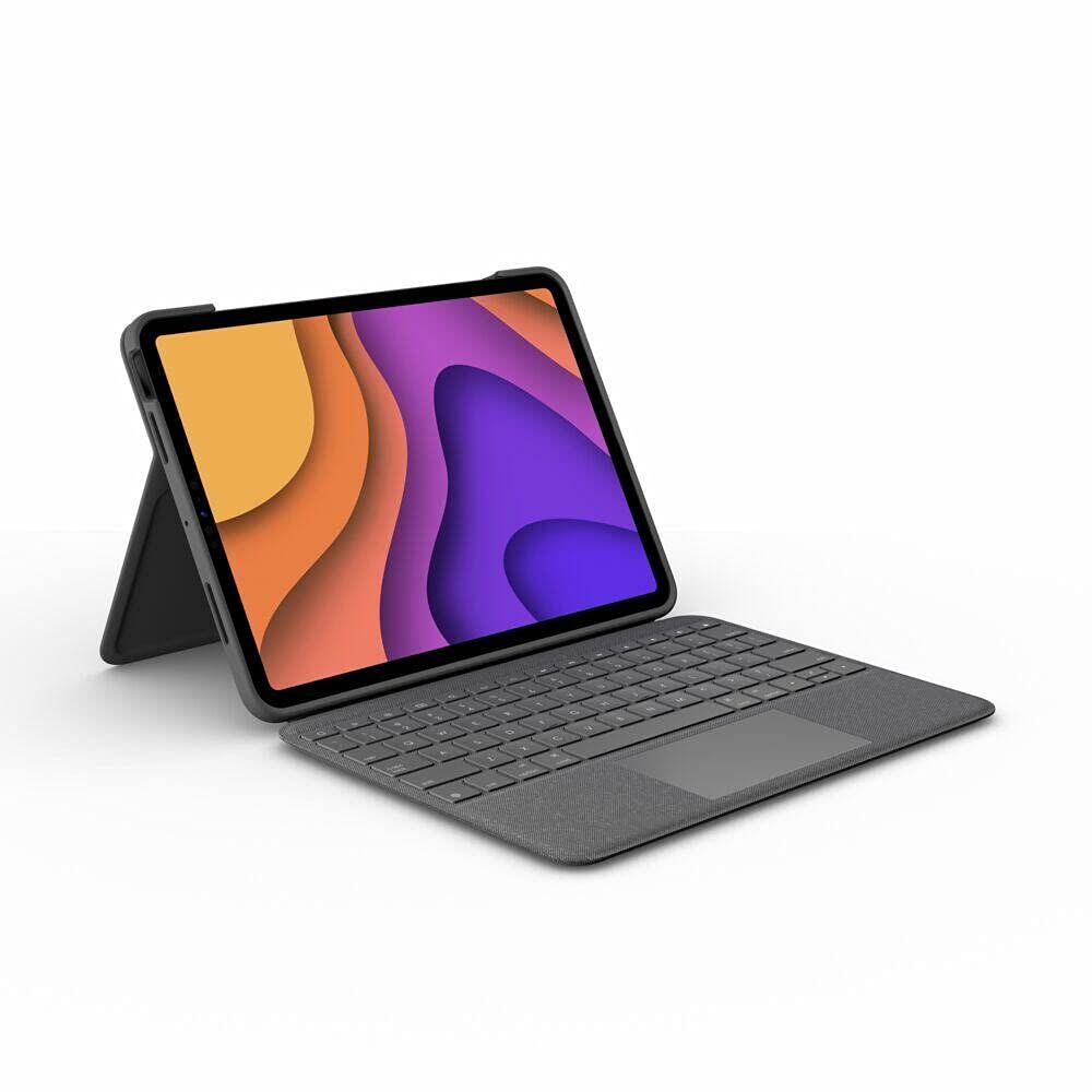 Logitech Folio Touch iPad funda teclado para iPad Air | (4ª/5ª gen, 2020/2022), Disposición QWERTZ Alemán - Gris