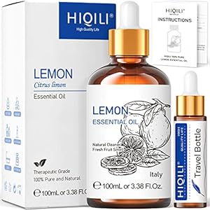 HIQILI Lemon Essential Oil,100% Pure Natural Undiluted Premium Oil,Household Cleaning Spray.-3.38 Fl Oz