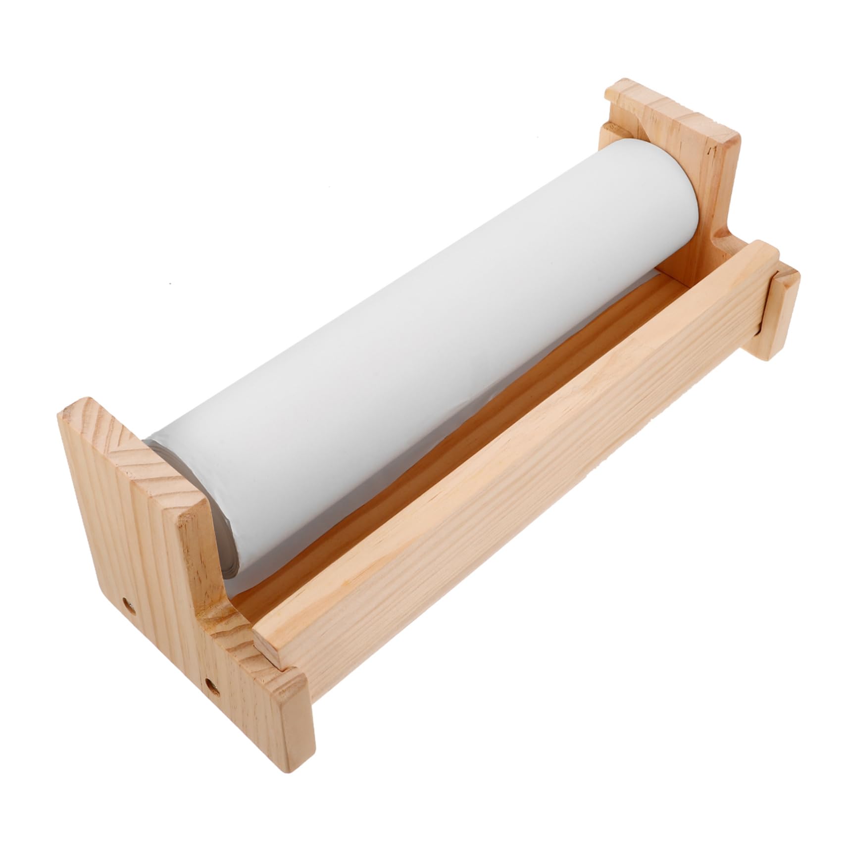 Tofficu Cavalletto da Tavolo in Legno Multifunzione per Rotolo di Carta da Disegno, Risparmio di Spazio, Design per Ragazzo Ragazza, per Attività Creative e Doodling