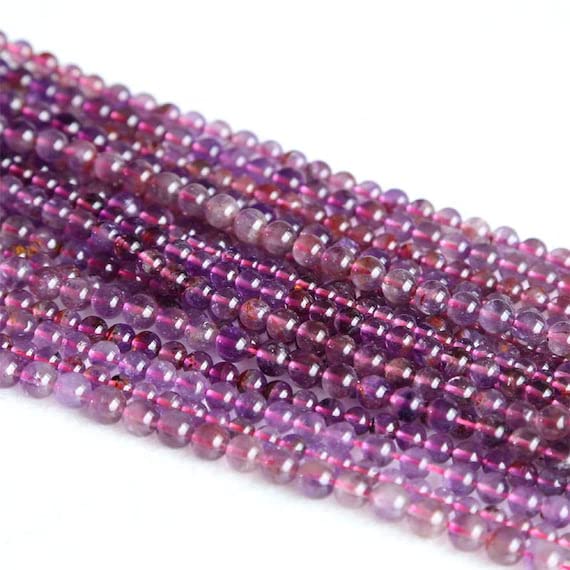 Auralite 23 perles naturelles haut de gamme LKBEADS pour joaillerie et lithothérapie