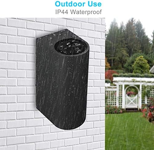 LASIDE Outdoor Wall Lights, Anthracite Grey GU10 Up Down Outside Wall Lights Electric, IP44 Waterproof Aluminium Garden Wall Lights Mains Powered for Patio, Terrace, Garden, Balcony, Porch, Garage