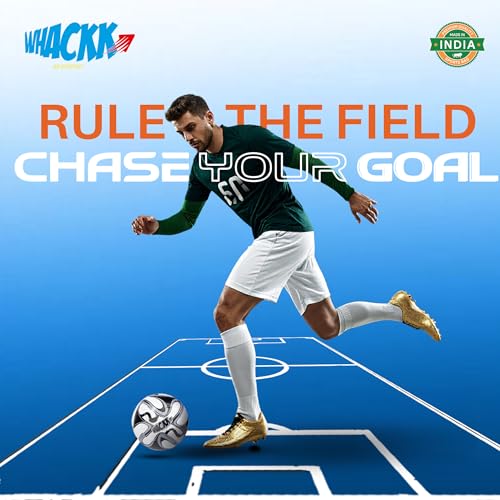 Image of WHACKK Pele Black & White Football (Size 5) - 32-Panel Durable PVC Ball