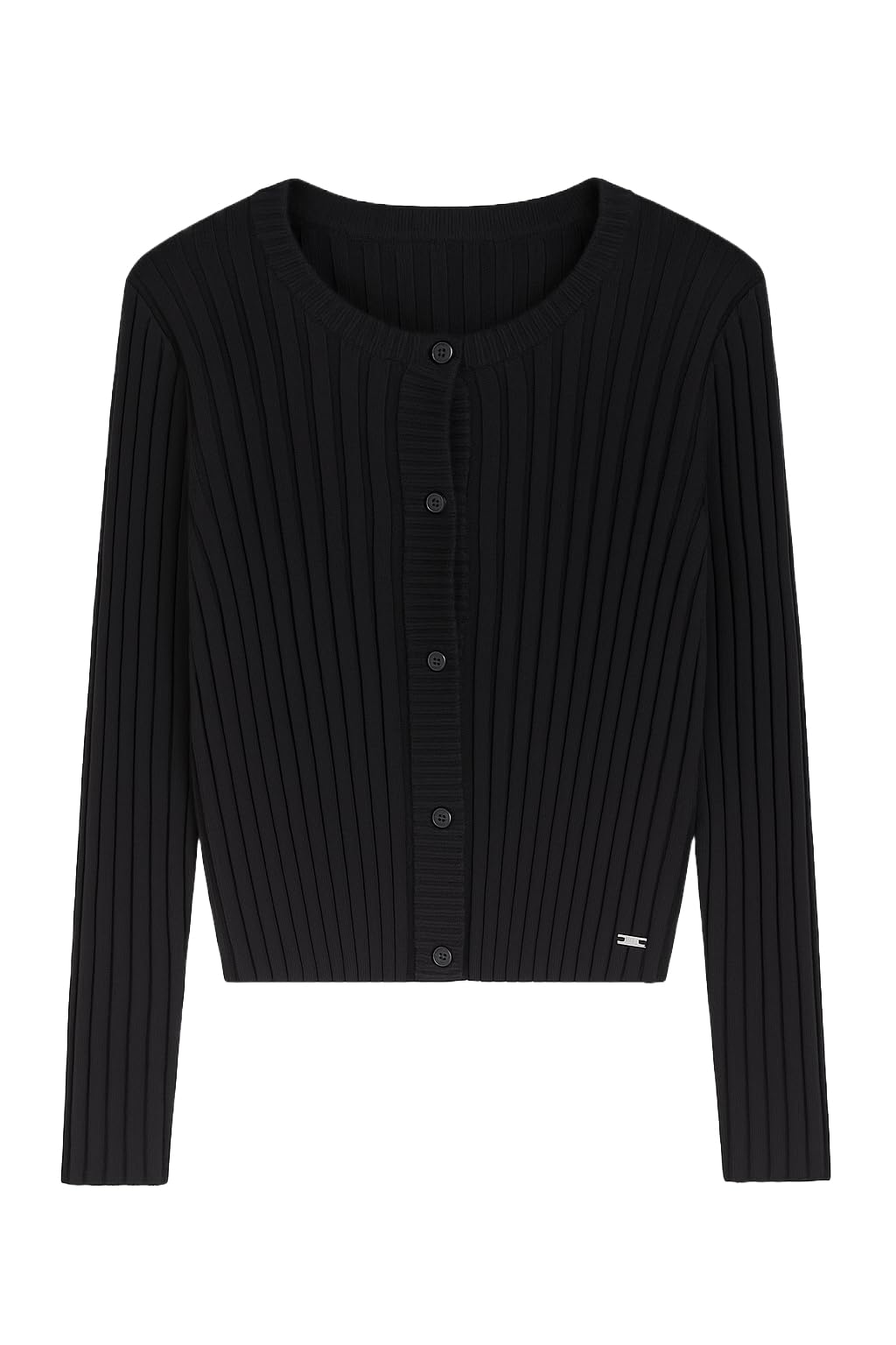 Cárdigan negro para niñas - Chaqueta de tricot, bolero elegante acanalado, manga larga, adecuado para todas las estaciones, perfecto para niñas y niñas, Bolero 7333