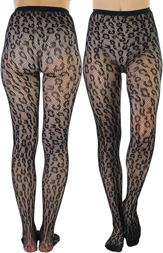Image of ToBeInStyle Women's Vibrant Multicolor Animal Print Pantyhose Assorted Hosiery