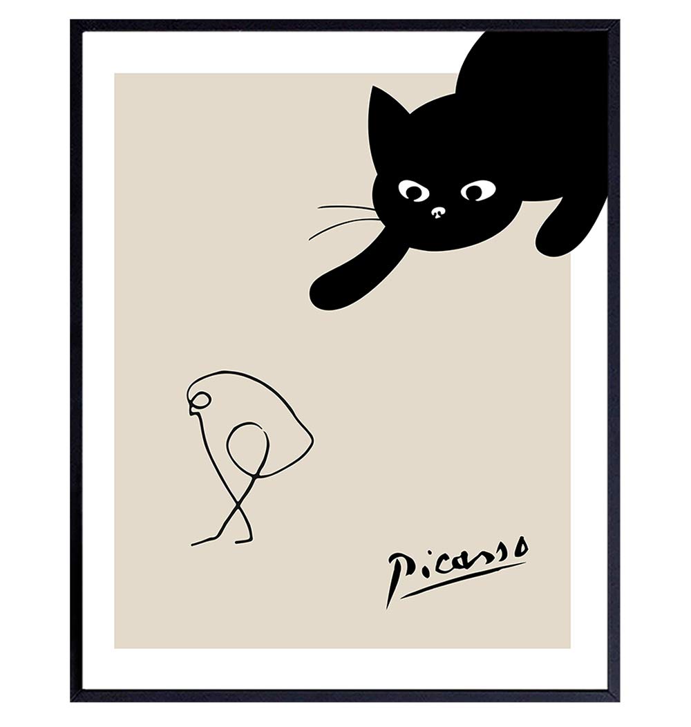 Buy Pablo Picasso Wall Art Black Cat Home Decor Cat Wall Art Picasso Poster Cat Wall