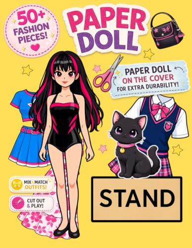 Lora Fashion Paper Doll Dress Up Book: Premium Kids Activity with Cut-out Clothing, Ready-Made Looks, Coloring Outfits, Pet Companion and Interactive ... (Cutout & Dress Up Paper Dolls Collection) image 2