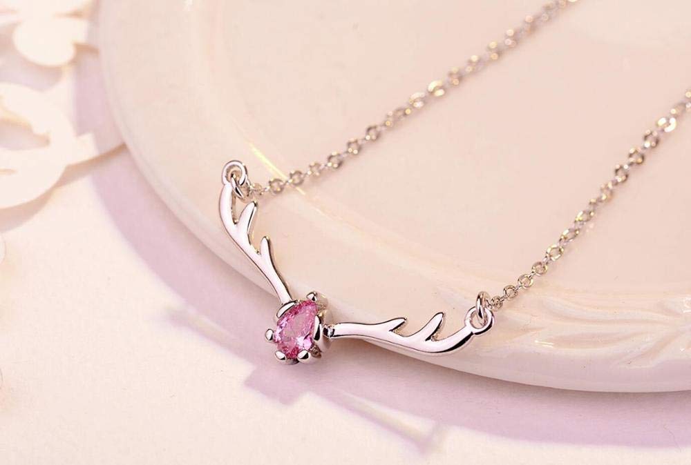 Collier cerf en argent 925 et oxyde de zirconium pour femme - 2