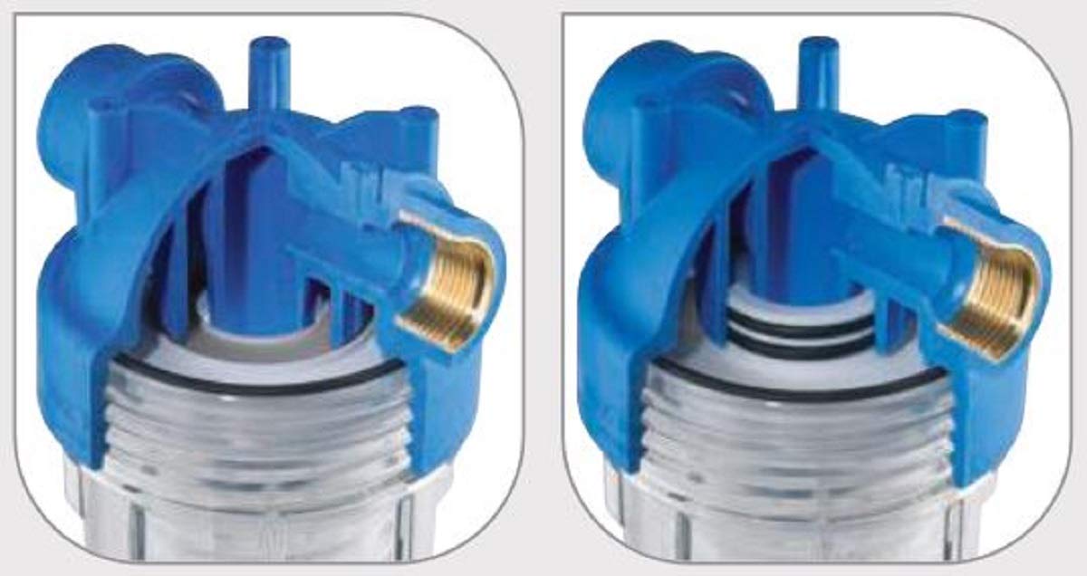 purway® DP 10 TRIO 1" OT TS DREIFACH Filtergehäuse Hauswasserfilter Trinkwasserfilter