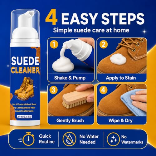 Halldeli Suede Shoe Cleaner, Suede Cleaner Removes Dirt and Stains by Halldeli - Used condition - Image 6