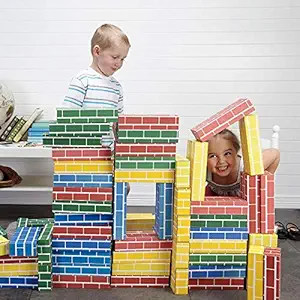 Lillian Vernon Primary Building Bricks- Kids Cardboard Bricks, Each 9