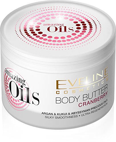 Amazing Oils Cranberry Body Butter Cream for Dry and Dehydrated or Irritated Skin with Cranberry Extract and Argan Oil