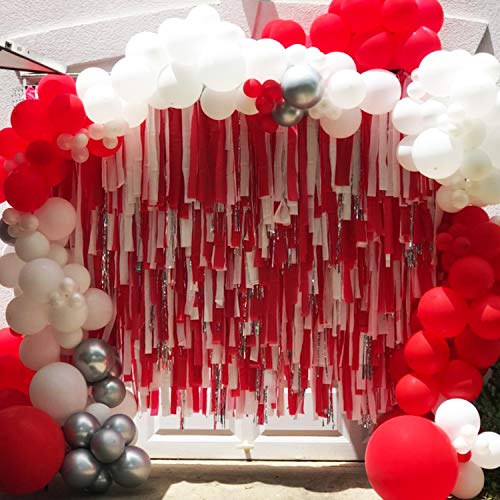 Image of Party Propz Red and White Balloons Set of 50 - 10 Inch Valentine Balloons for Decoration, Anniversary Decoration & Celebration Decor |Red and White Decoration (Latex)
