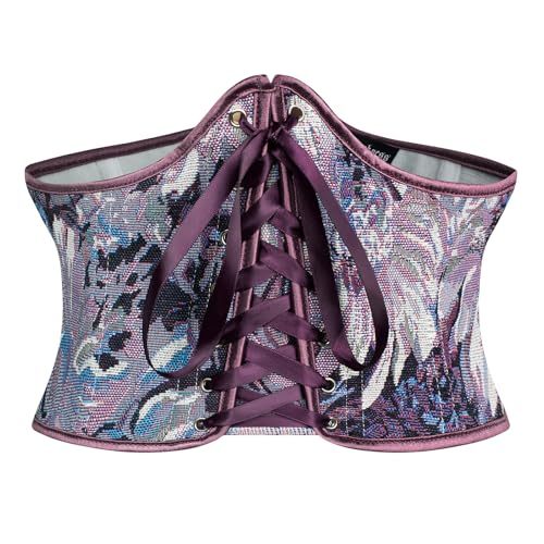 Image of Scarlet Darkness Corset Belt for Women Renaissance Lace up Corset Floral Wide Waist Belts
