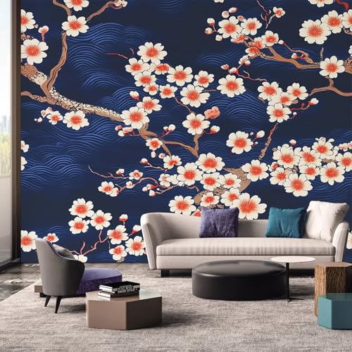 Fresque murale chinoiserie asiatique papier peint d'exception salon 366x254 - 4