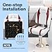 VIVOHOME Folding High Back Boat Seats 2 Pack, Waterproof Boat Captain Chairs, 4 Mounting Screws Included, White and Red