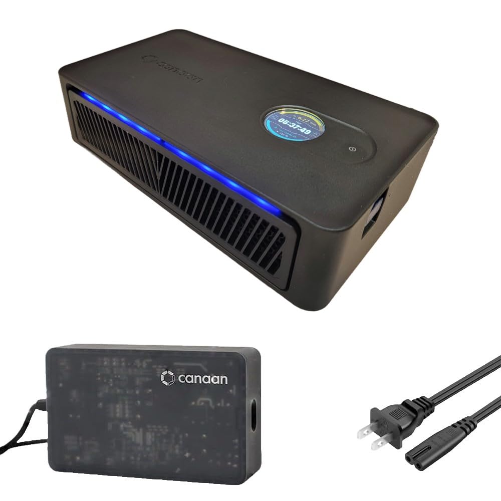 AltairTech.io Canaan Avalon Nano 3S BTC Miner (Black)- 6 TH/s 140W Bitcoin ASIC Miner - Quiet with Canaan Original Power Supply - Ideal for Home and Office