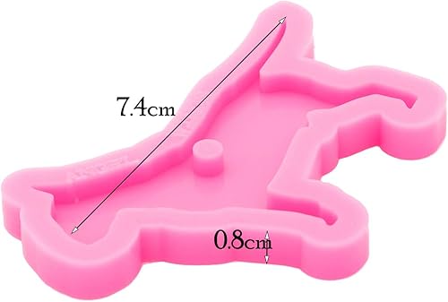 Miniatura 5 de Precioso molde de silicona con forma de gato brillante, moldes de llavero de resina epoxi bolsa de artesanía de equipaje molde colgante de bricolaje